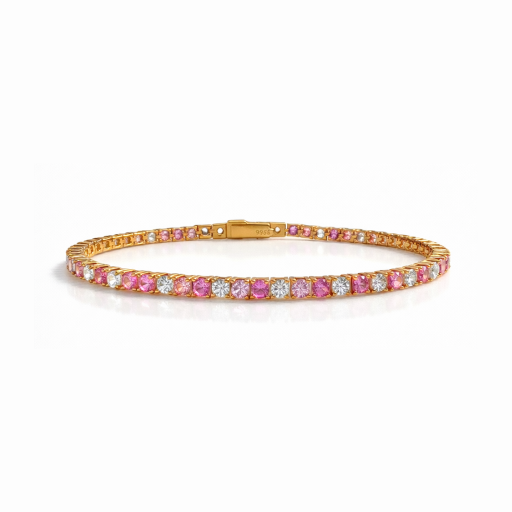 Pink Tennis Bracelet