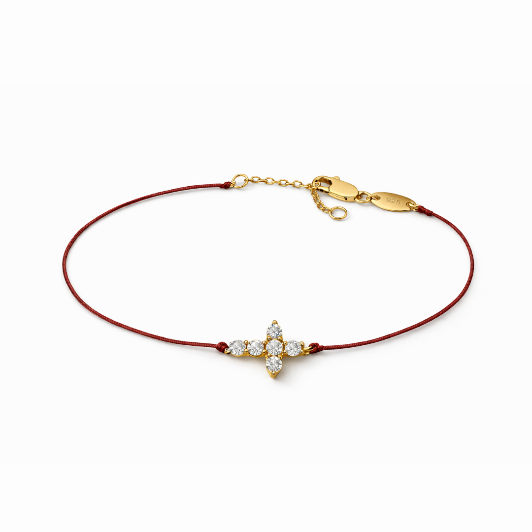 Pulsera Cruz Hilo
