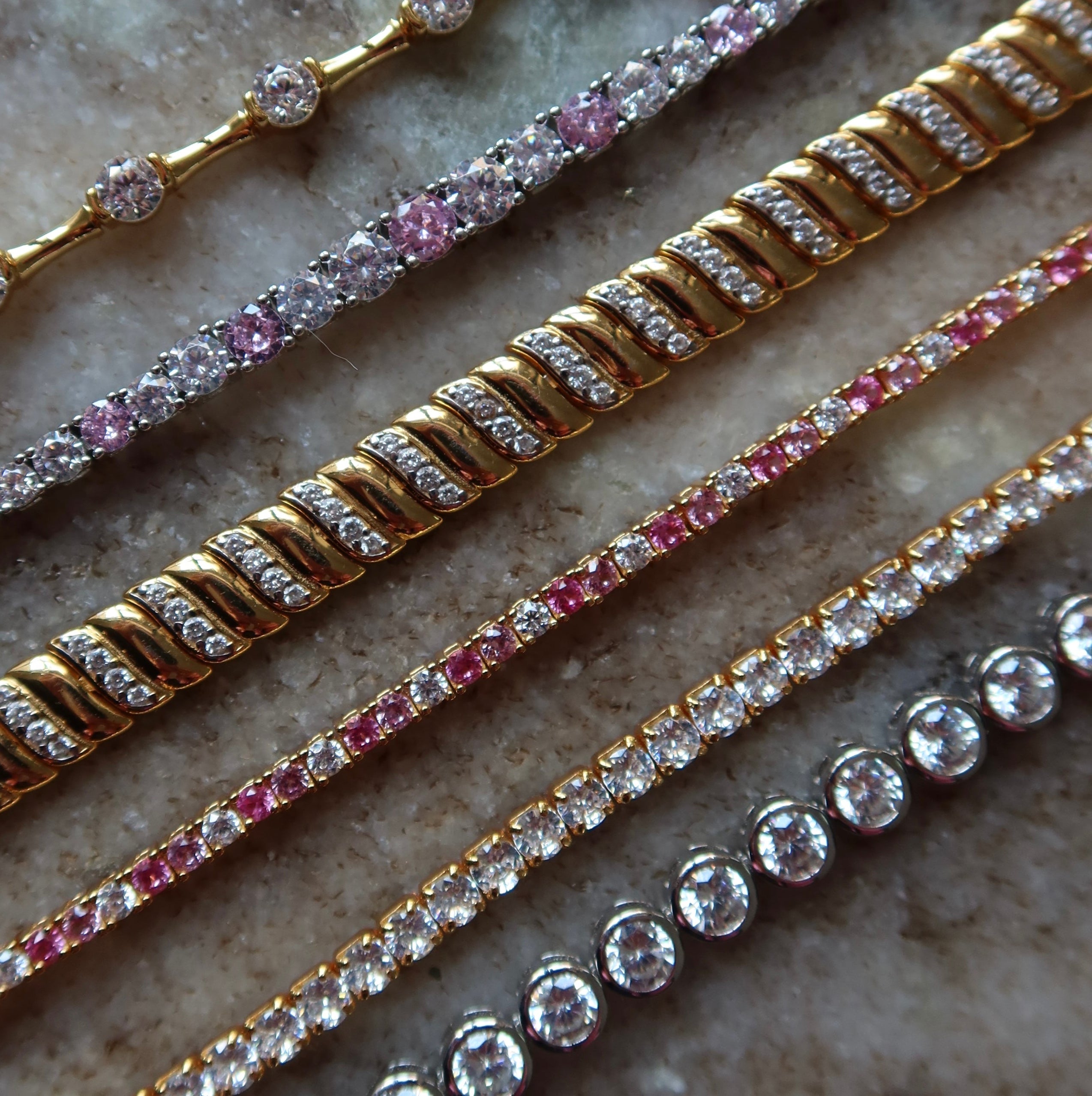 Pink Tennis Bracelet